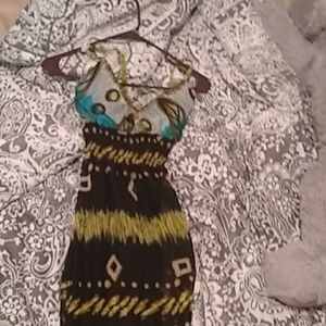 Colorful long summer dress